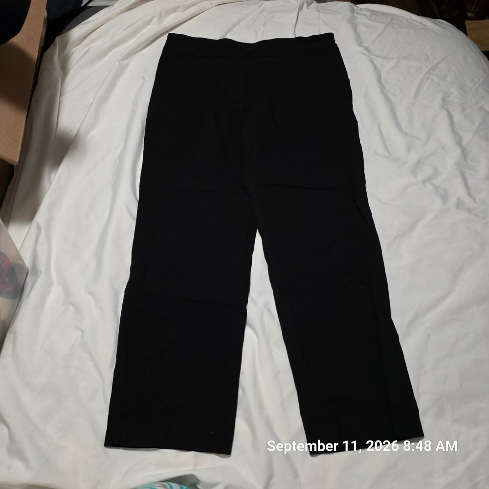 Counterparts Womens Black Pull On Straight Leg Dress Pants Size 14